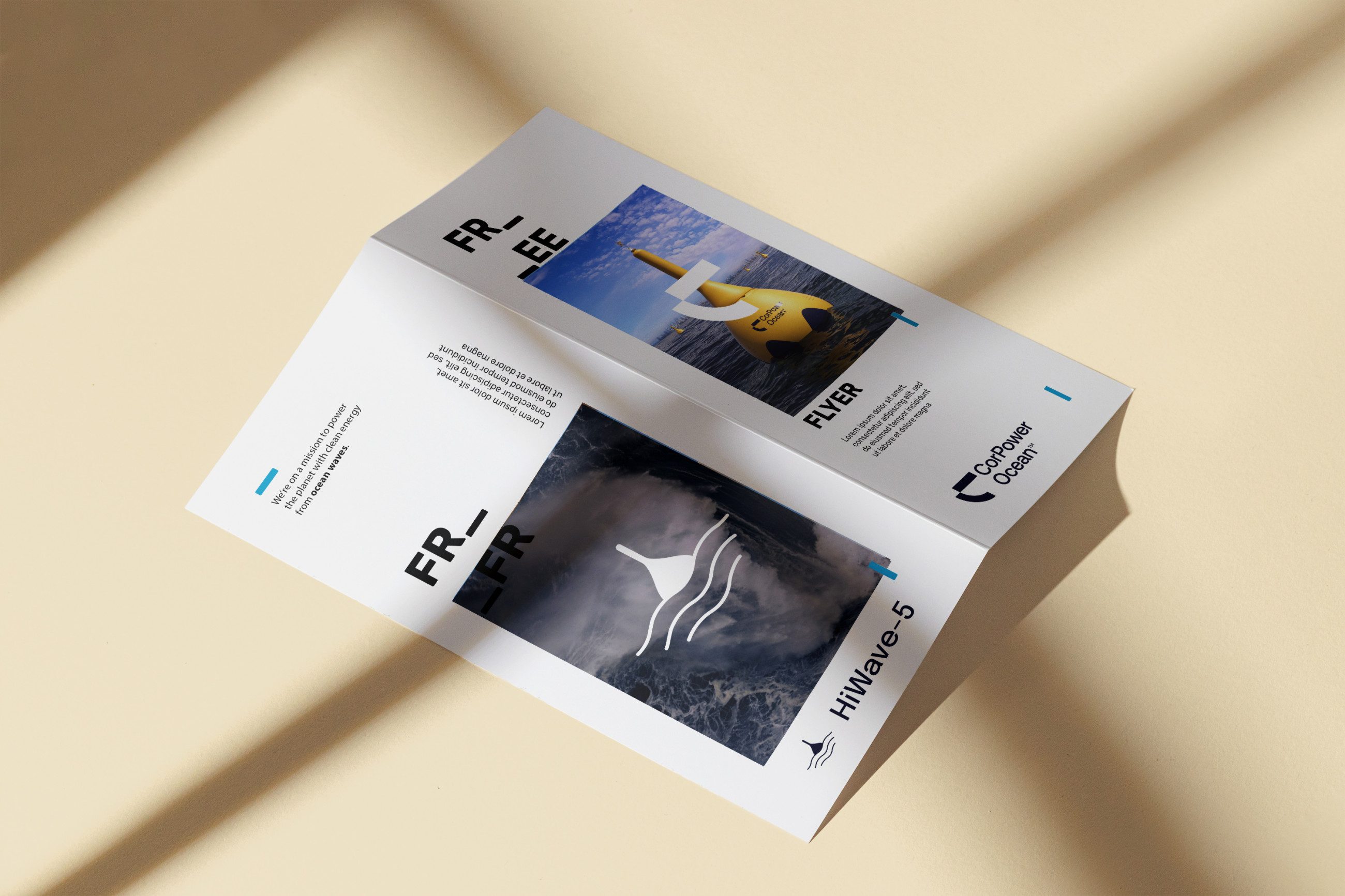 Printed flyer designed by Apricot